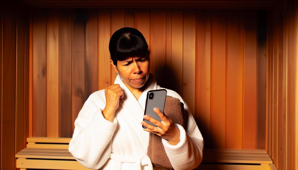 sauna phone use manners